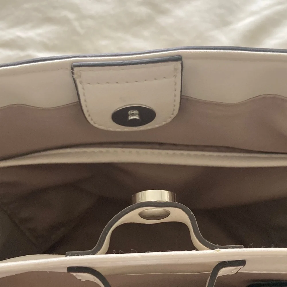 Nine West White Straw-Trim Bucket Bag with Braided Strap - Picture 9 of 12